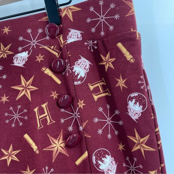 HOT TOPIC X HARRY POTTER Skirt Size 3X Retro Holiday NWT Stretch Casual Curvy - Picture 12 of 16